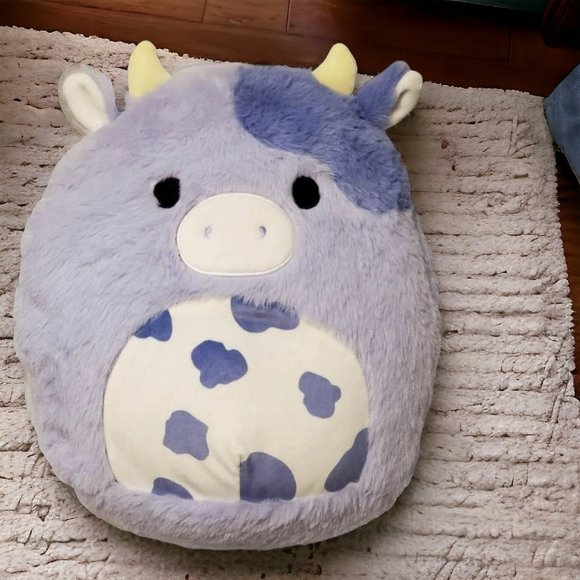 12-INCH ORIGINAL BUBBA THE COW FUZZ-A-MALLOWS BY SQUISHMALLOWS - Picture 1 of 8